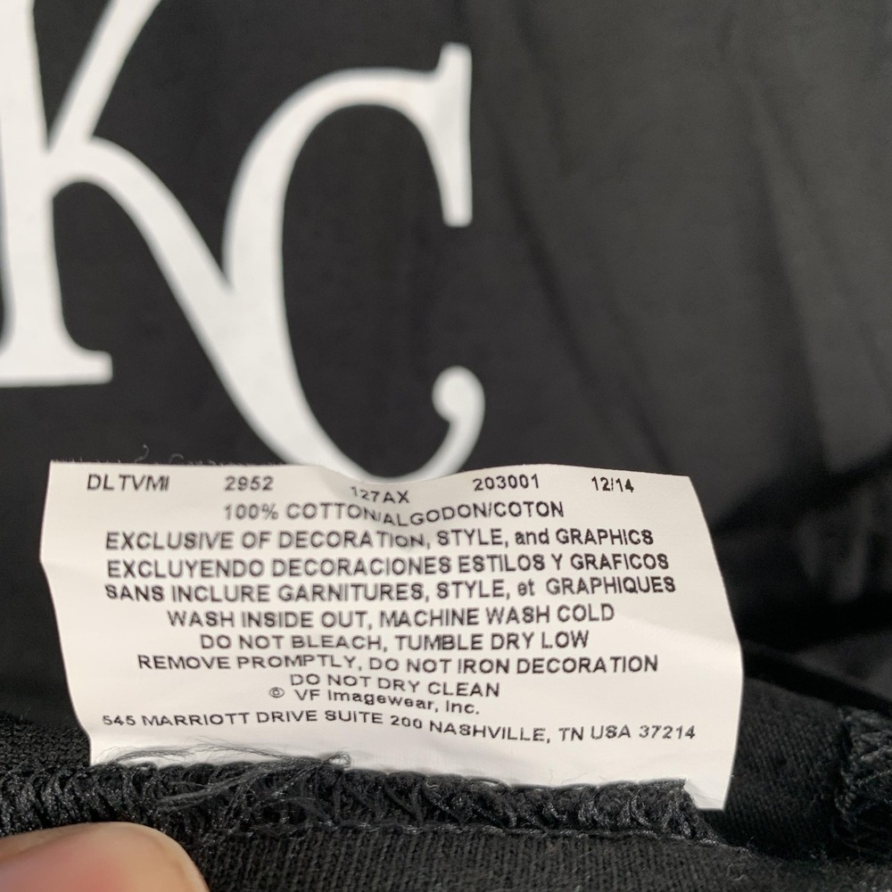 Kansas City Royals Shirt Mens Large Black MLB Baseball Majestic Postseason Tee - Picture 9 of 11
